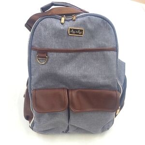 Itzy Ritzy Gray and Brown Diaper Bag Backpack